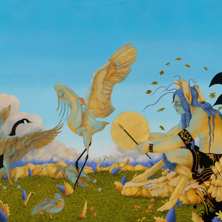 Painting titled "Shut Eye Dance" by Rabbett Strickland