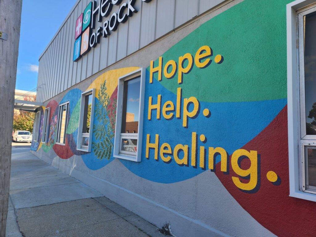 Healthnet Mural - Hope. Help. Healing.